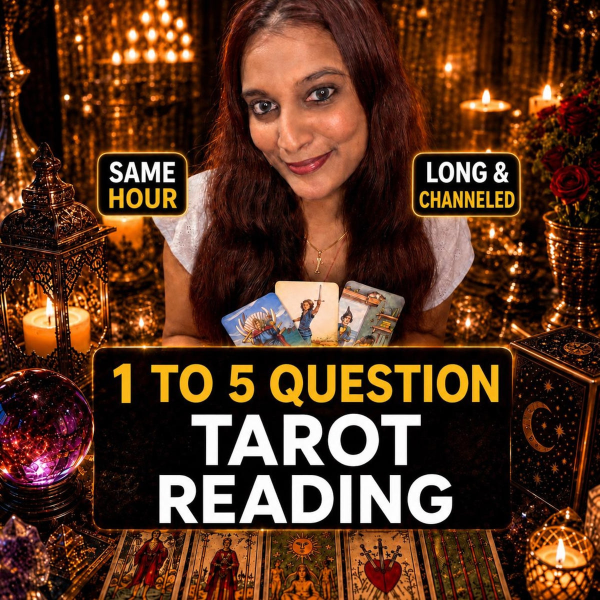 1 to 5 Questions Same Hour Tarot and Psychic Reading, Guidance, Love, Relationship & Career Insight